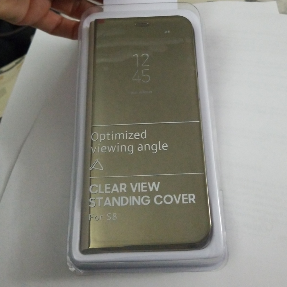 Clear View Standing Cover for S8 Phone Case